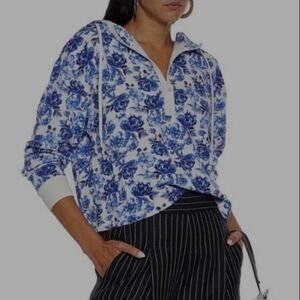 Alice + Olivia
Quinlan Half-Zip Cropped Cotton Hoodie